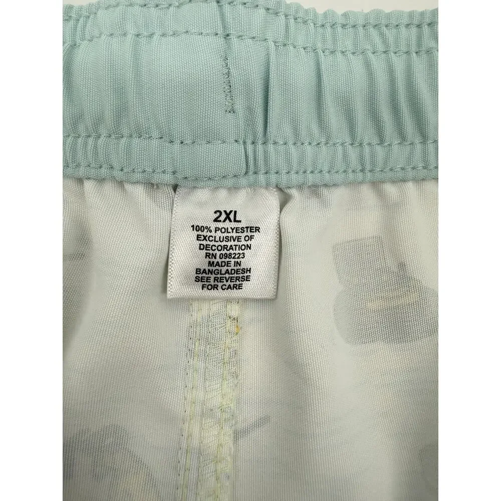 Magellan Outdoors Fish Print Water Repellent Swim Trunks Mesh Lined Mens 2XL